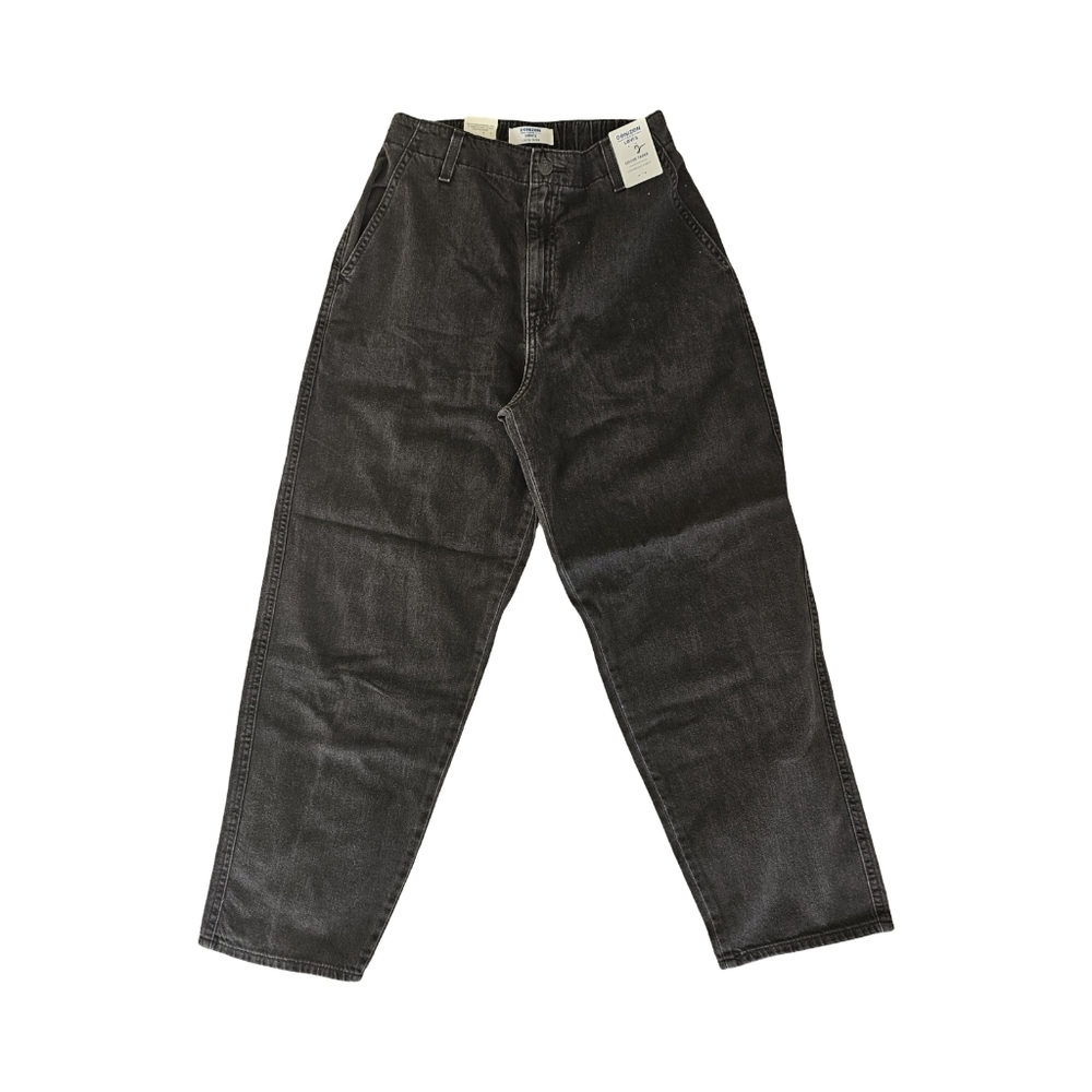 Denizen Levi’s Women’s Loose Taper Jeans Size 6 W28 Black Elastic Waist NWT